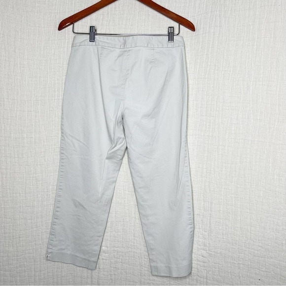 J. Jill Canvas Straight-Leg Crops Pants (Neutral) size 4 - Picture 3 of 5